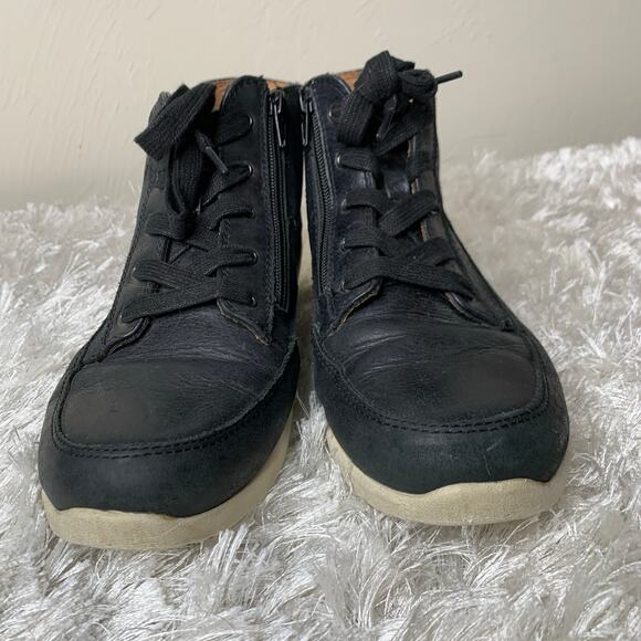 Vionic Black Leather Ankle Boots Shoe Shawna Sz 9 - Picture 7 of 9